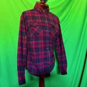 Eddie Bauer long sleeve plaid flannel blouse